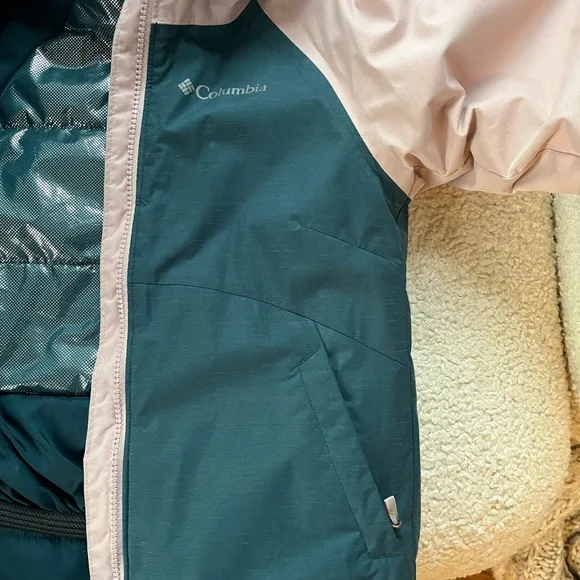 Columbia Kids' Pink and Teal Ski Winter jacket sz XS - Picture 2 of 6